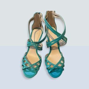 Pelle Moda - Turquoise Leather Heels - Size 7